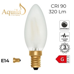 [ZL-C35/4W22E14F] Candle C35 Frosted 4W 2200K E14 Light Bulb