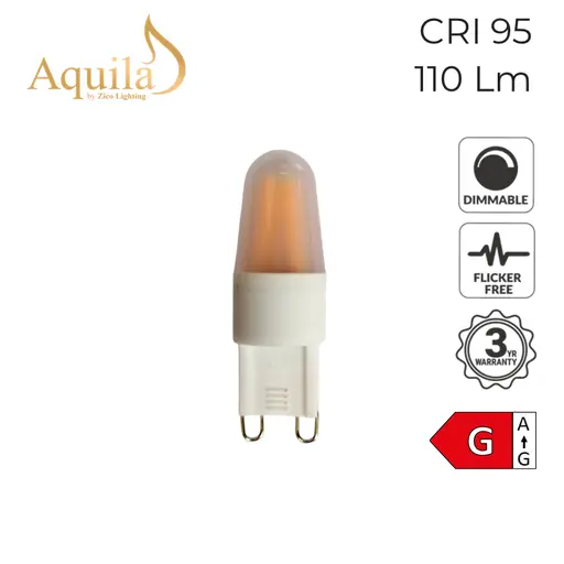 Mini G9 Frosted 2W 2200K light bulb