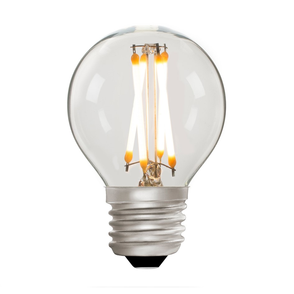 Golfball G45 Clear 4W 2700K E27 Light Bulb