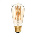 Squirrel Cage ST64 Amber 6W 2200K E27 Light Bulb