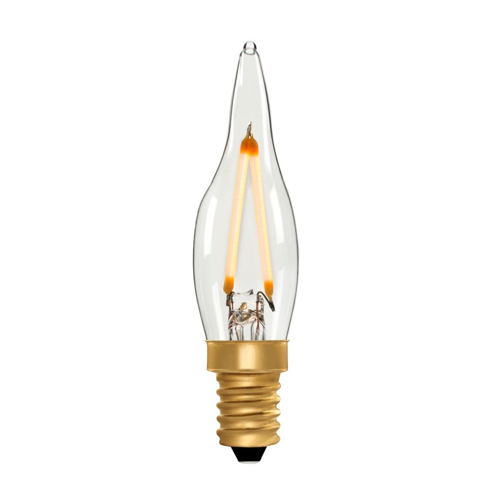 ​French Candle C22 Clear 2W 2200K E14 Light Bulb