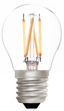 Golfball G45 Dim-to-Warm Clear 4W E27 Light Bulb