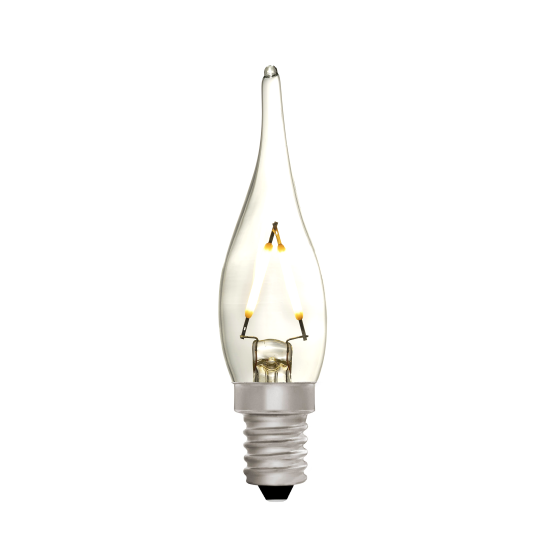 French Candle C22 Clear 2W 2700K E10 Light Bulb