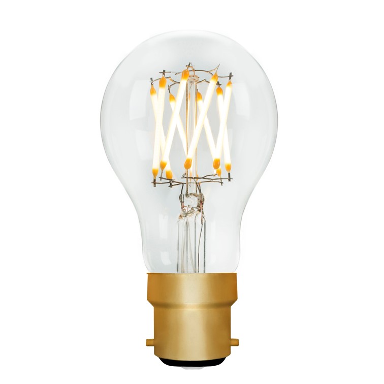 GLS A60 Clear 6W 2200K B22 Light Bulb