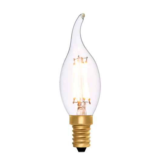 Flame Tip Candle C35 Clear 4W 2200K E14 Light Bulb
