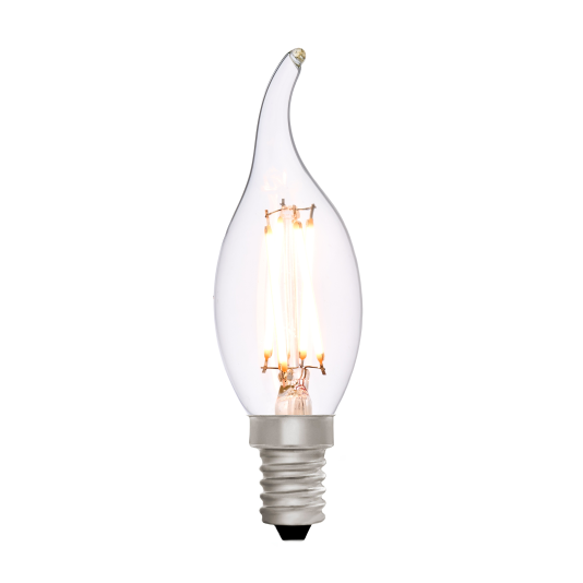 Flame Tip Candle C35 Clear 4W 2700K E14 Light Bulb