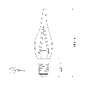 C22 French Candle Clear Warm White Decorative LED Filament Bulb 2W 2700K E14