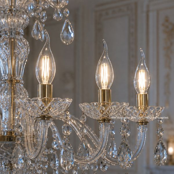 C35 Flame Tip Candle Clear Warm White Decorative LED Filament Bulb 4W 2700K E14