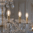 C35 Flame Tip Candle Clear Warm White Decorative LED Filament Bulb 4W 2700K E14
