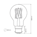 A60 GLS Amber Ultra Warm Decorative LED Filament Bulb 6W 2000K B22