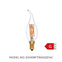 Flame Tip Candle C35 Clear 6W 2200K