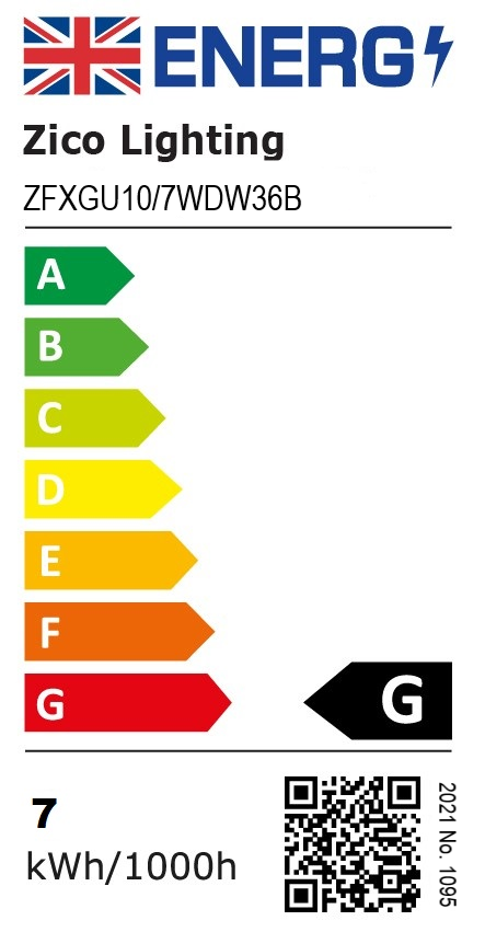 UK label GU10 Dim to Warm Spotlight 7W 2000 - 3000K 36°