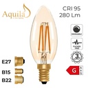 Candle C35 Amber 4W 2000K Light Bulb