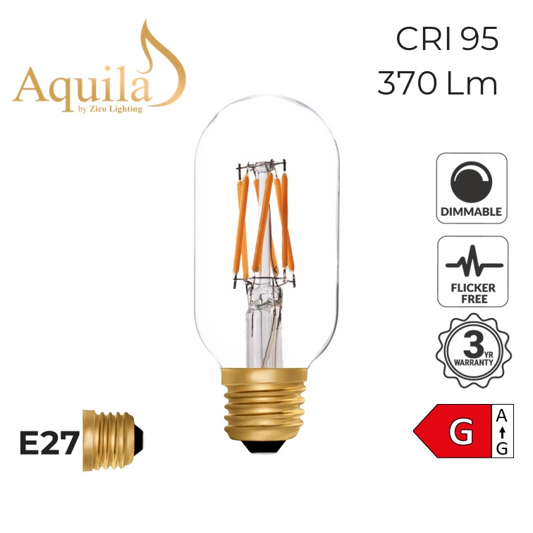 ​Radio T45 Clear 4.5W 2200K E27 Light Bulb