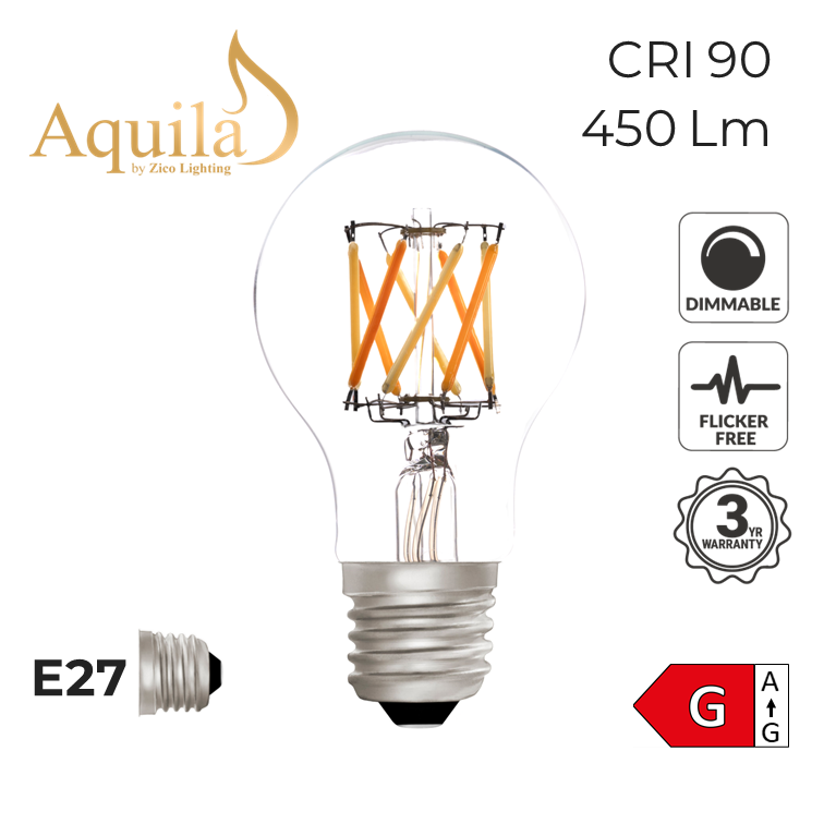 GLS A60 Dim-to-Warm Clear 6W E27