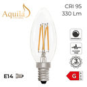 C35 Candle Clear Warm White Decorative LED Filament Bulb 4W 2700K E14