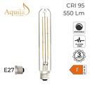 T30 Tube 185mm Clear Warm White Decorative LED Filament Bulb 6W 2700K E27