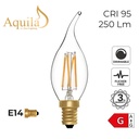 Flame Tip Candle C35 Clear 4W 2200K E14 Light Bulb