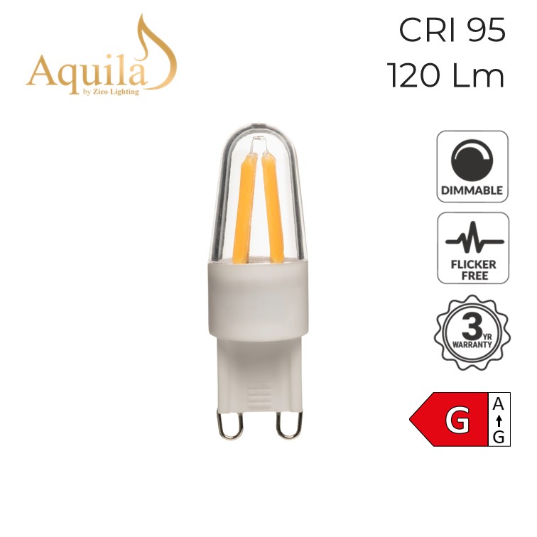 G9 Mini Clear Vintage Warm Decorative Filament Bulb 2W 2200K