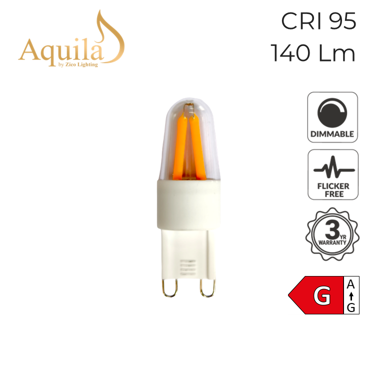 Mini G9 Clear 2W 2700K Light Bulb