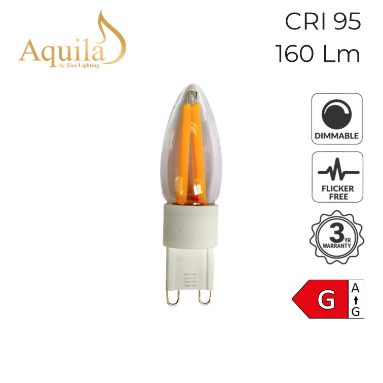 G9 Clear 3W 2200K Light Bulb