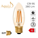 Candle C35 Amber 4W 2000K E27 Light Bulb