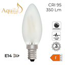 C35 Candle Frosted Dim-to-Warm Decorative LED Filament Bulb 4W 2000K-2800K E14
