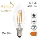 C35 Candle Clear Warm White Decorative LED Filament Bulb Lumen+ 5W 2700K E14