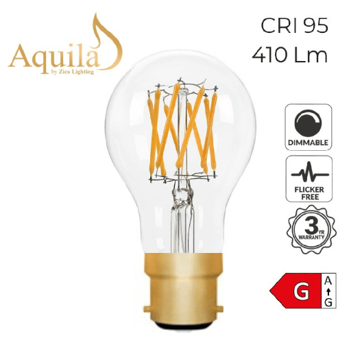 [ZIK031/6W22B22C] GLS A60 Clear 6W 2200K Light Bulb