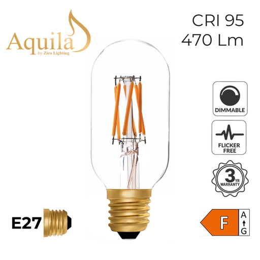 [ZL-T45/5.5W22E27C] T45 Radio Clear Vintage Warm Decorative LED Filament Bulb 5.5W 2200K E27